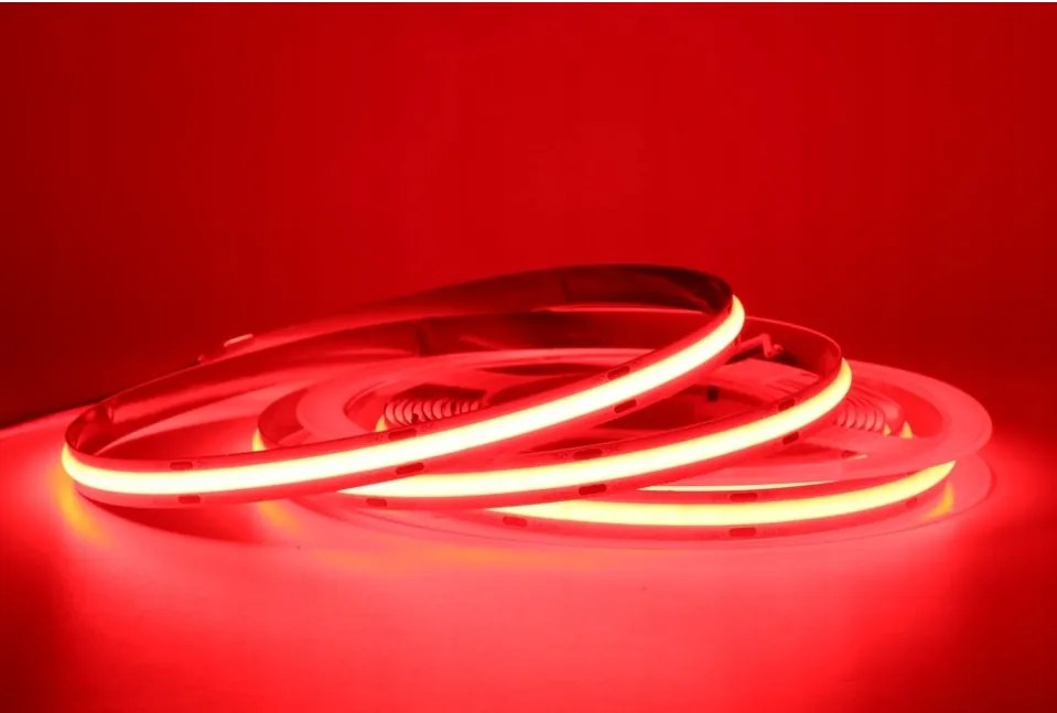 ecoPLANET LED pásik Neon COB 12V červený 5m Homogénny