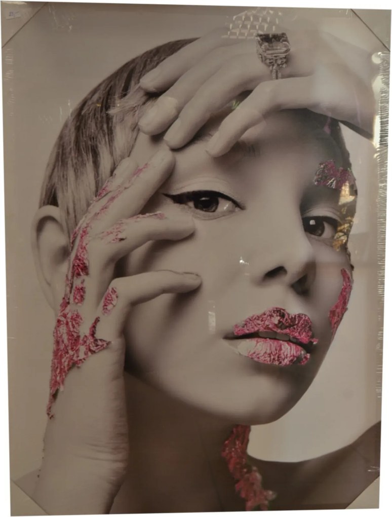Obraz žena - ružový 60x80cm