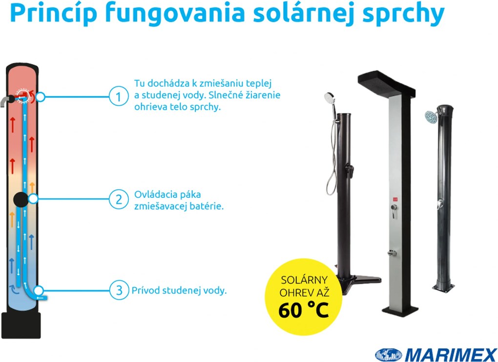 Marimex | Solárna sprcha UNO 40 l hliníková | 10992056