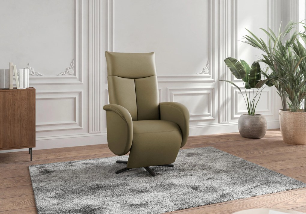 XXXLutz RELAXAČNÉ KRESLO, koža, olivovozelená Sit & More - Online Only obývacie izby - 00014401628F