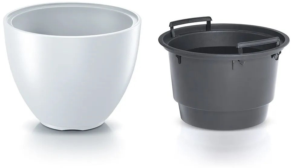 Kvetináč s vkladom HEOSE III biely