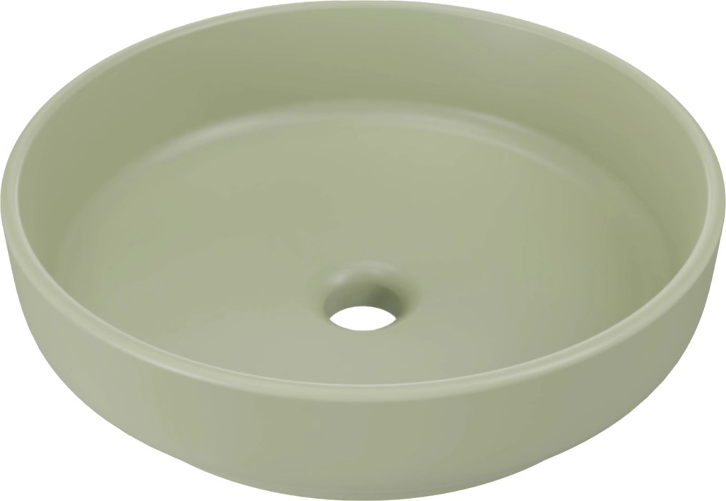 Comad Keramické umývadlo na dosku RIVER 1 OLIVE GREEN MATT UN 40, zelená