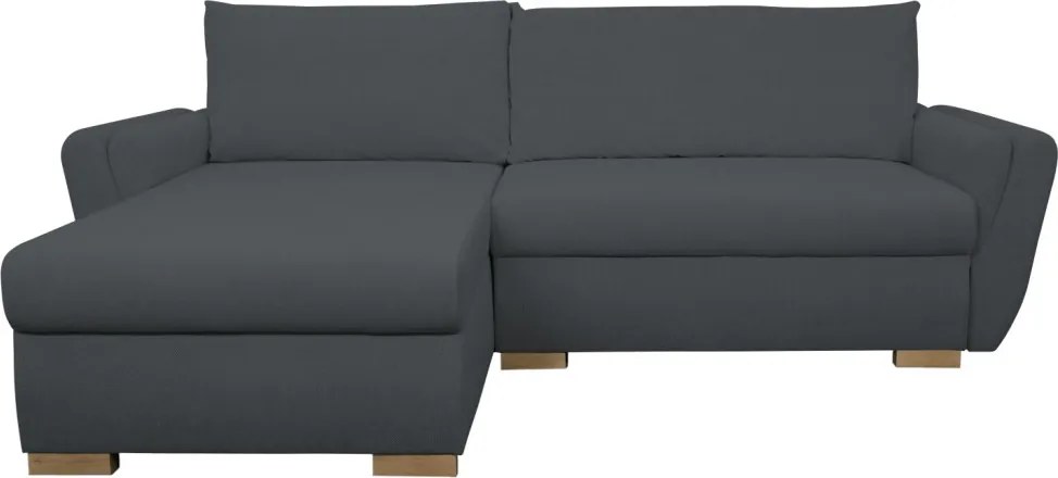 Rohová sedačka Helvetius, tmavo šedá látka