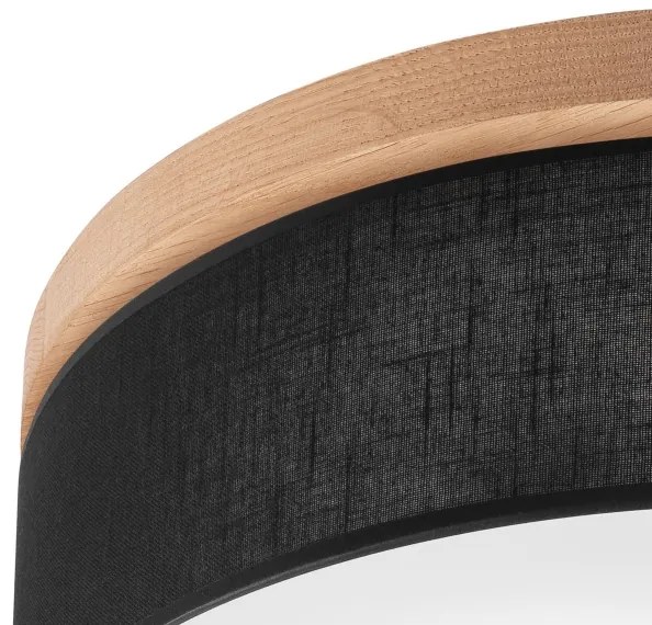 Brilagi - LED Stropné svietidlo BELLADONNA 3xE27/15W/230V pr. 50 cm čierna/dub