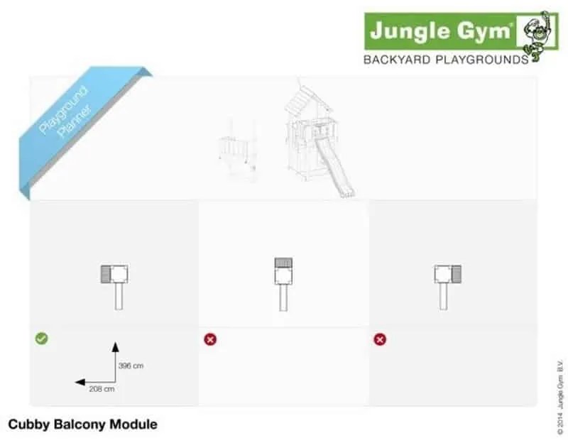 Ihrisko Jungle Cubby so šmykľavkou a modulom Balcony