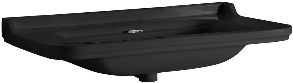 Kerasan Kerasan, WALDORF keramické umývadlo 80x55cm, čierna matná, 4141K7