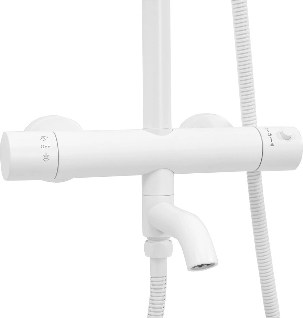 Rea Lungo, sprchová súprava s termostatickou batériou, biela, REA-P6608