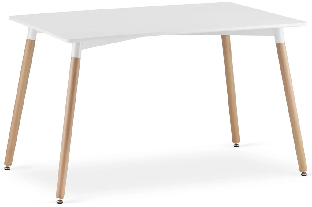 Jedálenský set 1 + 4, stôl ADRIA 120x80cm biely + stoličky BALI MARK čierna