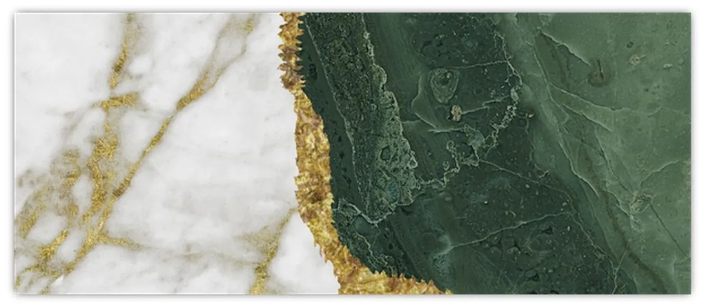 Obraz - Zelený mramor N⁰3 (120x50 cm)