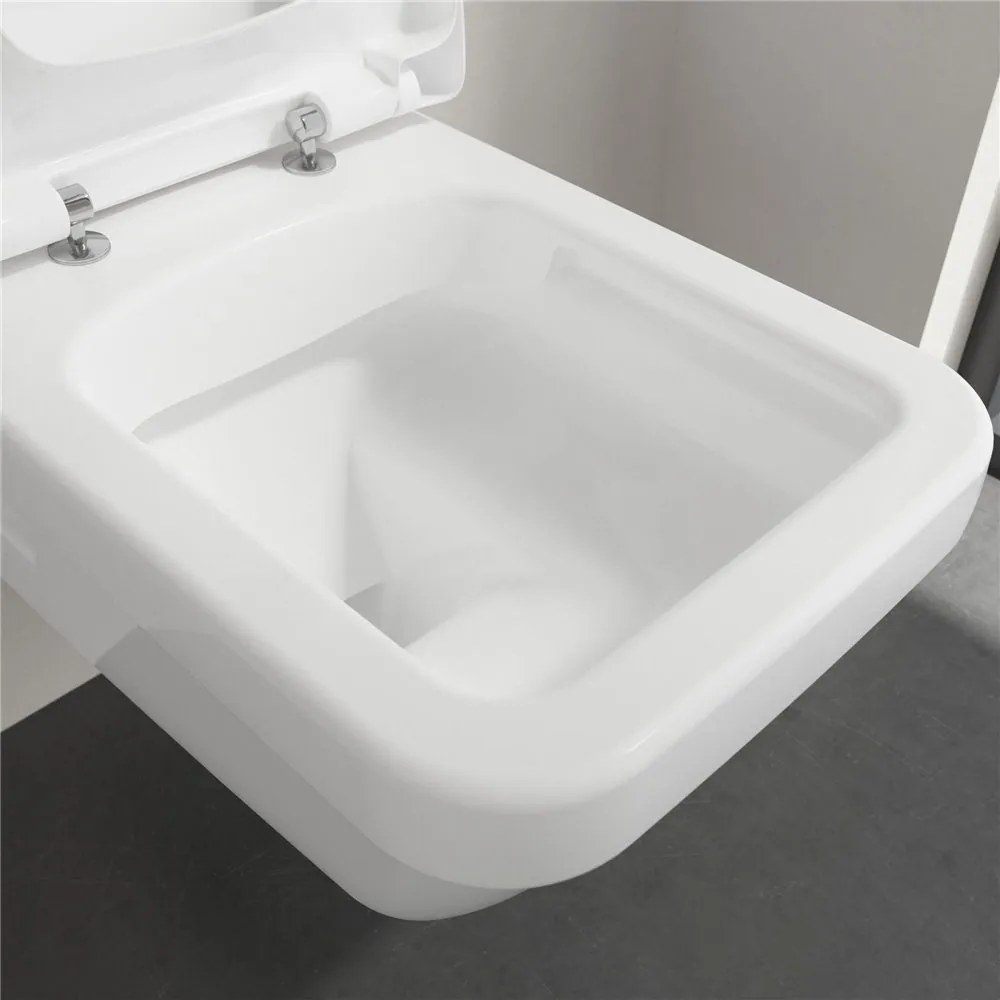 VILLEROY &amp; BOCH Architectura Combi-Pack, závesné WC s DirectFlush + WC sedátko s poklopom, s QuickRelease a Softclosing, biela alpská, 5685HR01