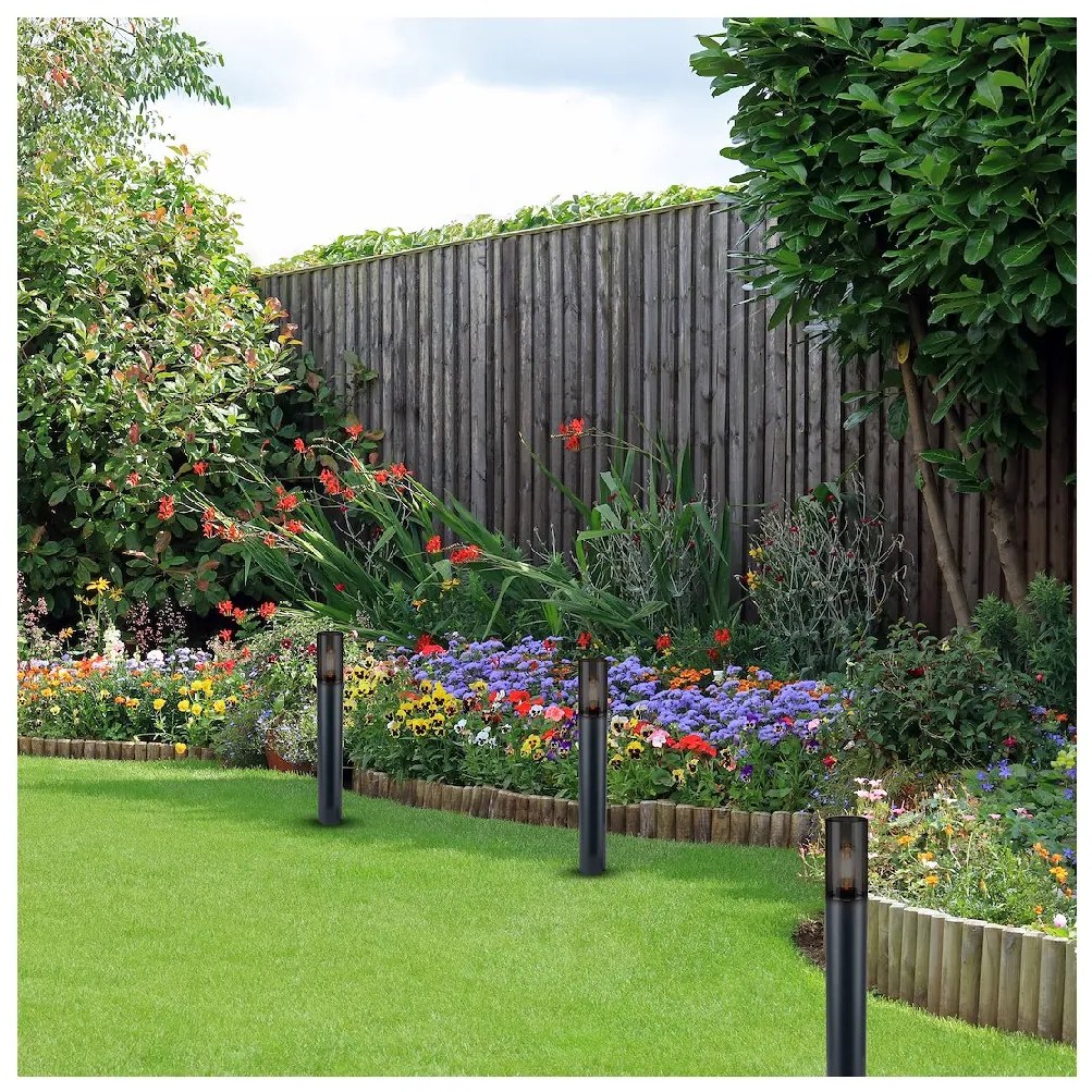 Ecolamp Exteriérové svietidlo Harlem, 1x plastové/čierne kovové tienidlo, (50 cm)