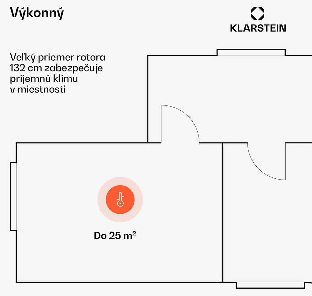 Klarstein Bolero 2 v 1 Smart, stropný ventilátor, Ø 132 cm, svetlo 55 W, diaľkové ovládanie, ovládanie cez aplikáciu, 2 smery chodu