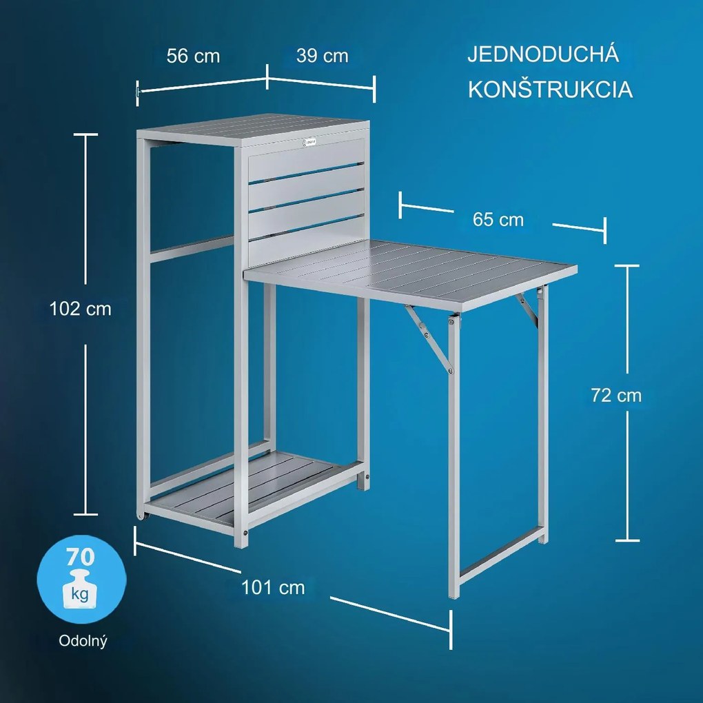 InternetovaZahrada Záhradná kovová zostava 1+3 - svetlošedá