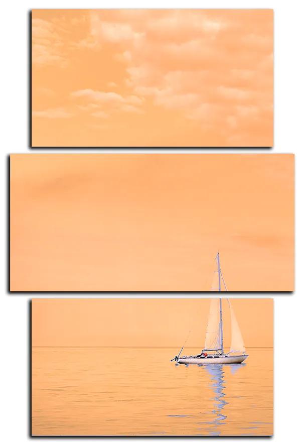 Obraz na plátne - Plachetnica na mori - obdĺžnik 7248FC (120x80 cm)