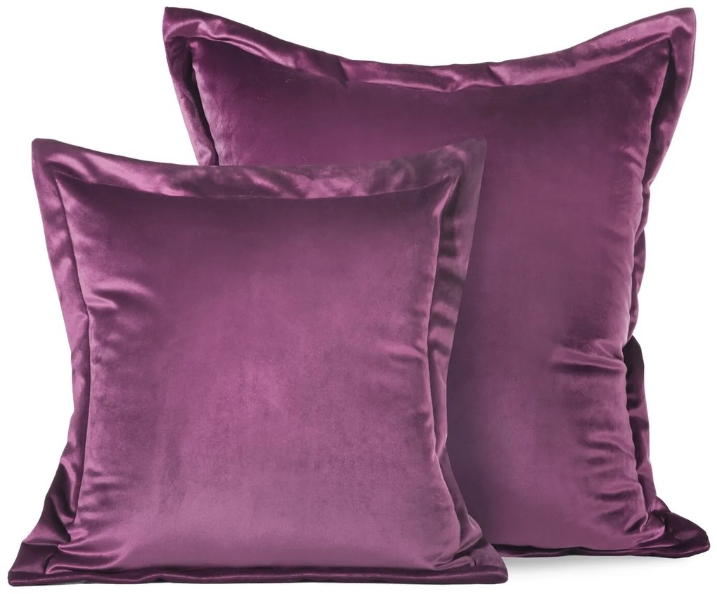DEKORAČNÁ OBLIEČKA NA VANKÚŠ RIA 45X45 CM TMAVOFIALOVÁ