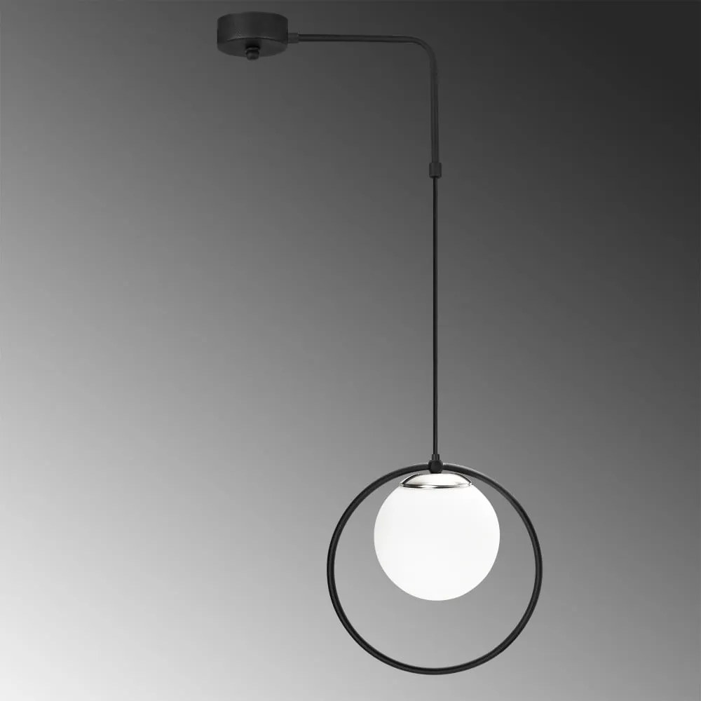 Čierne kovové závesné svietidlo Opviq lights Elpidas