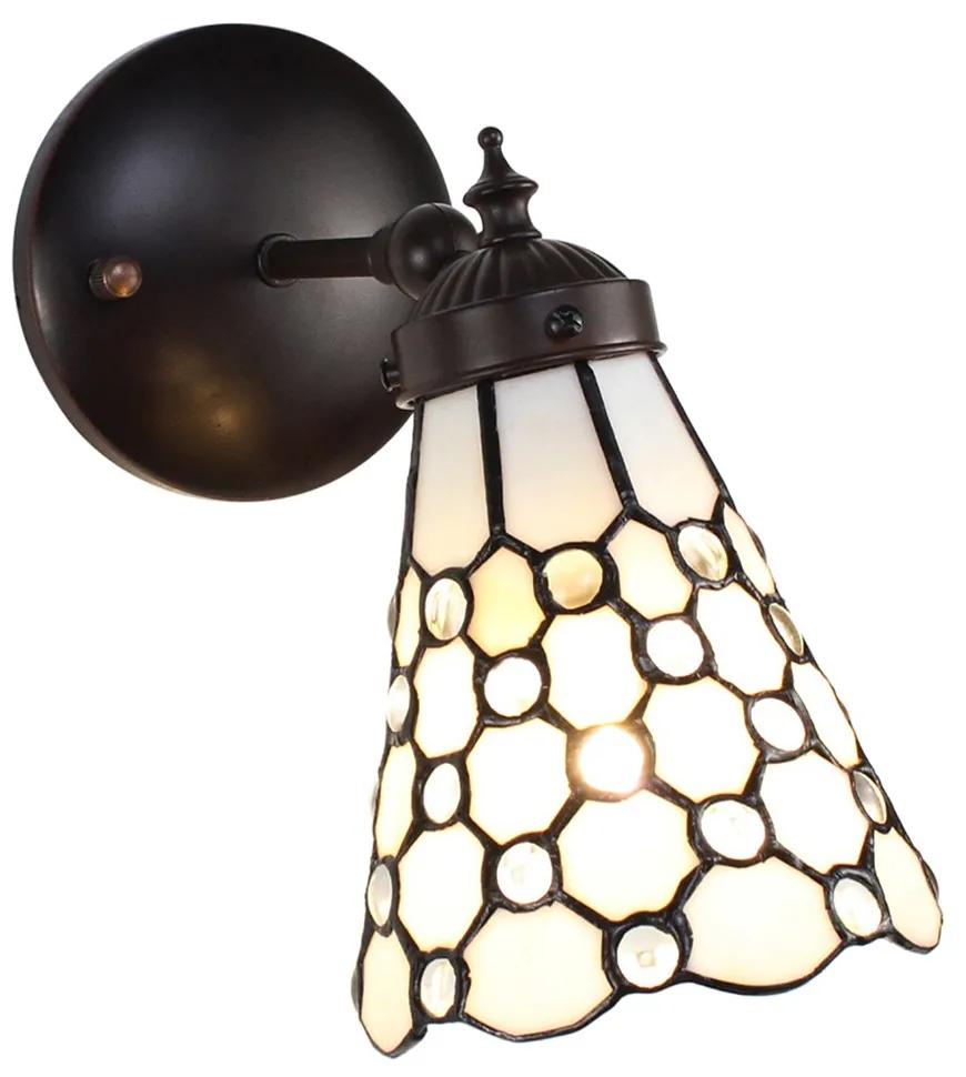 Nástenná Tiffany lampa kamienky TransparentEye - 17*12*23 cm E14/max 1*40W