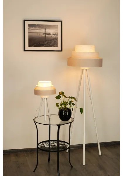 Brilagi - Stolná lampa ALASKA LUNETA 1xE27/15W/230V šedá/krémová