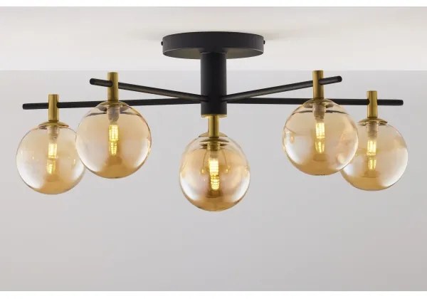 Jupiter 2033 - Prisadený luster FIGARO 6xG9/10W/230V čierna/zlatá/béžová