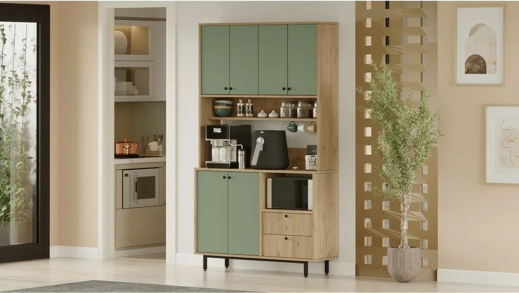 Skriňa Rery Oak and Green