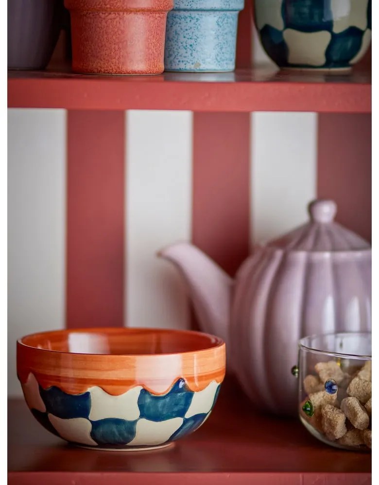 Misky v súprave 4 ks z kameniny 590 ml Check – Bloomingville