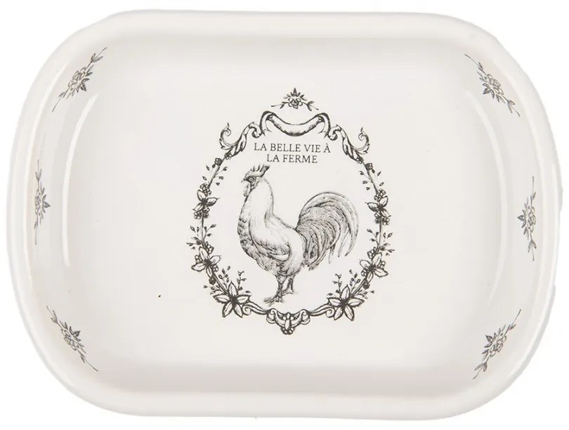 Keramická mydlenka s kohútom La Belle Vie - 13*10*3 cm