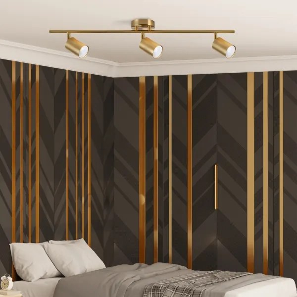 LED RGBW Stmievateľné bodové svietidlo GOLDIE 3xGU10/4,8W/230V zlaté