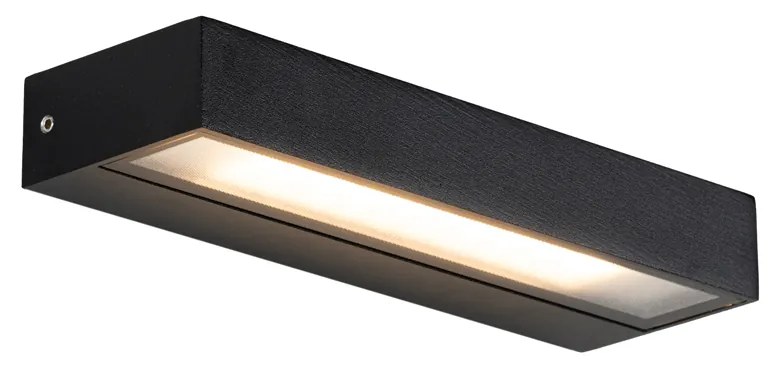 Moderné nástenné svietidlo čierne 22 cm vrátane LED IP65 - Hannah