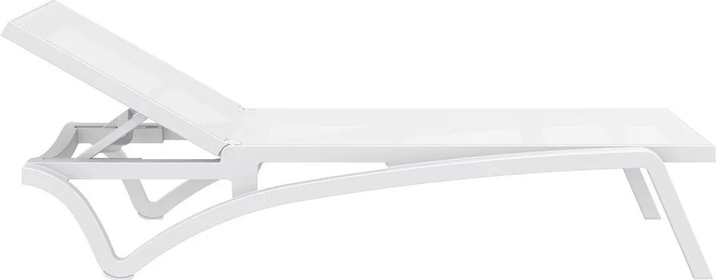 PACIFIC záhradné lehátko white/white