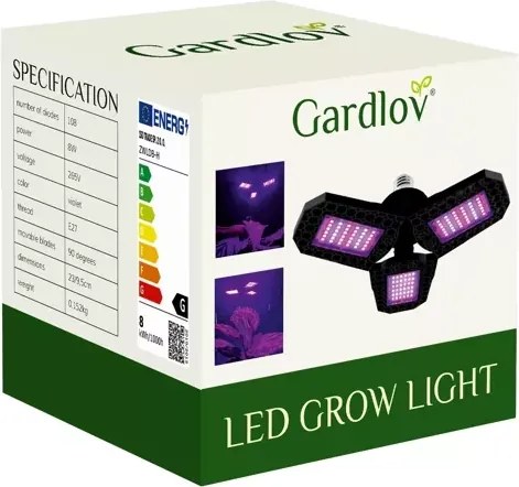 LED lampa na rast rastlín Gardlov 00026309 so 108 diódami