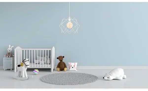 Luster na lanku GALL 1xE27/60W/230V biela