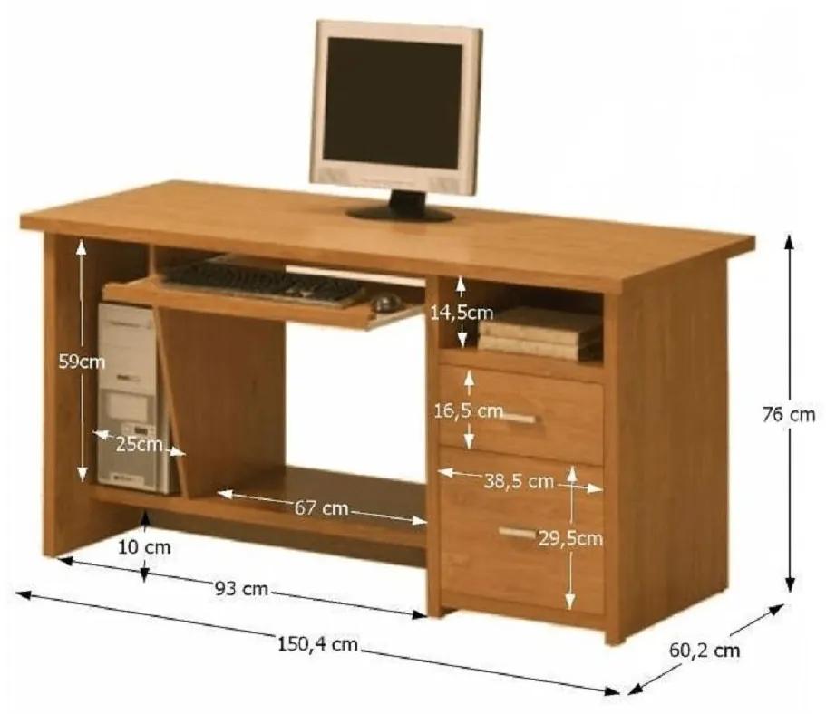 Tempo Kondela PC stôl, čerešňa americká, OSCAR PC1