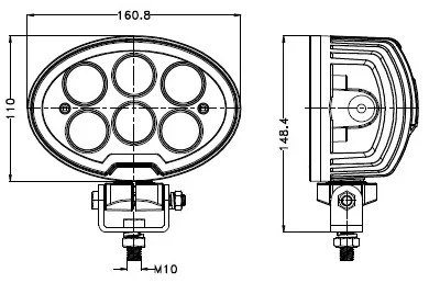 LED Bodové svietidlo pre automobil BLACK LED/60W/10-30V IP69 5700K oválny