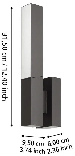 Eglo 900709 - LED Vonkajšie nástenné svietidlo UGENTO LED/9W/230V IP44