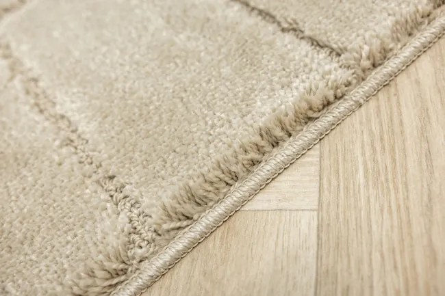 Kúpeľňový koberček Inez béžový, geometrický