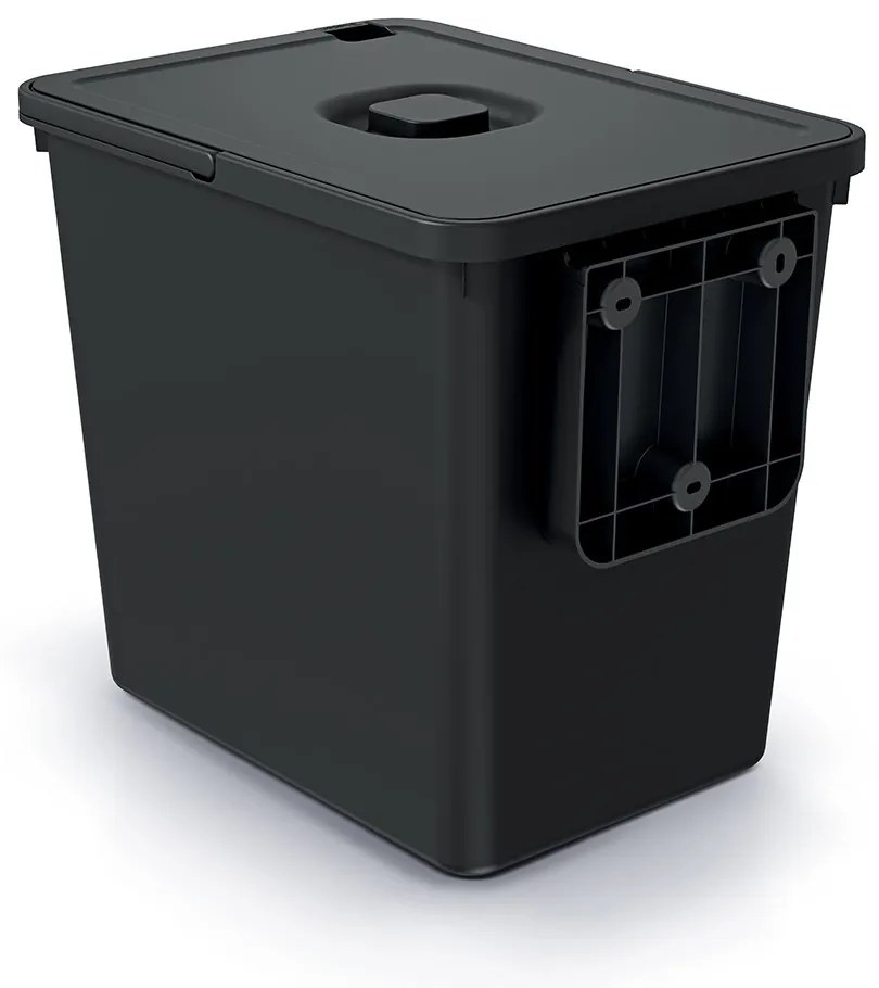 Závesný odpadkový kôš, 23 l, čierna