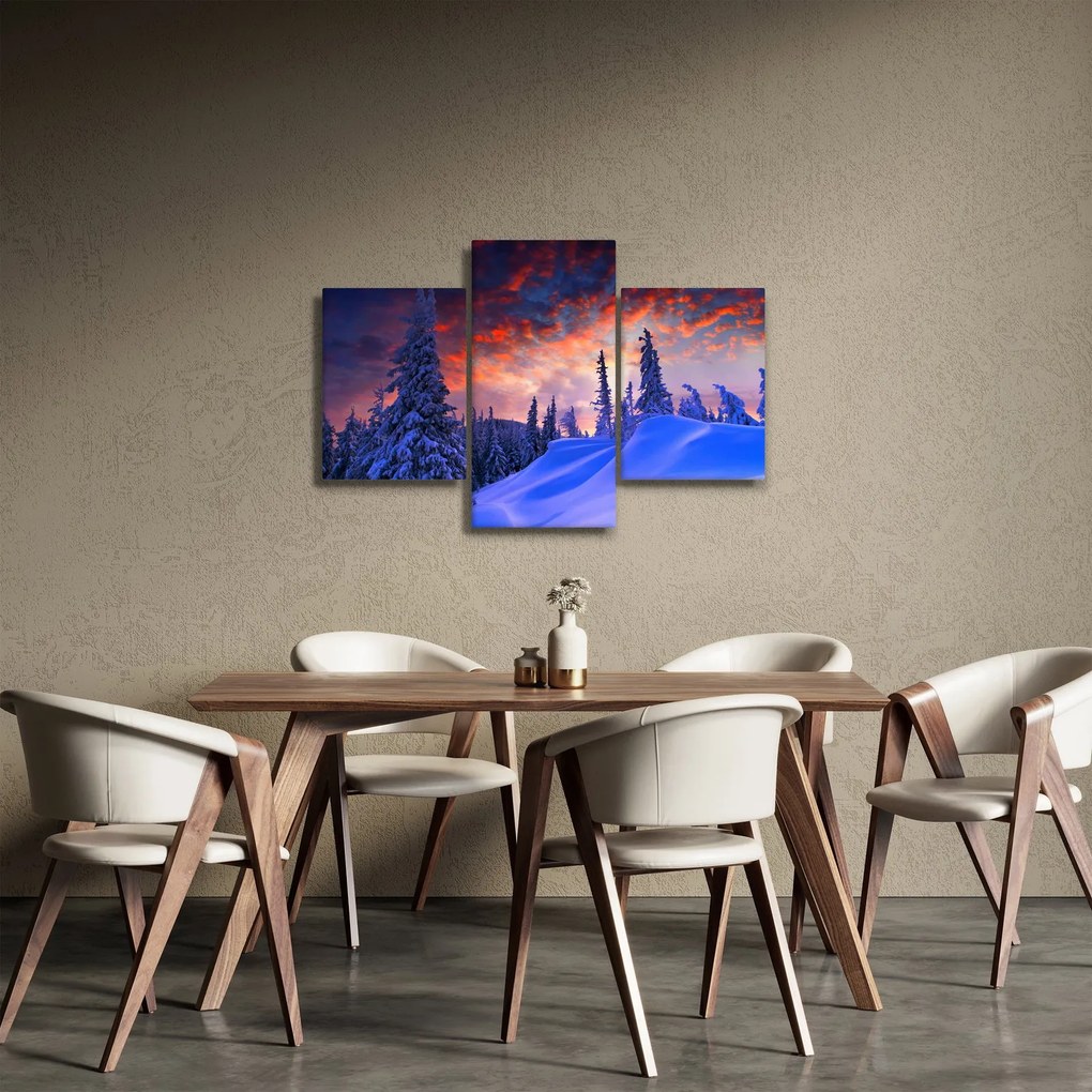 Obraz - Zimný súmrak (90x60 cm)