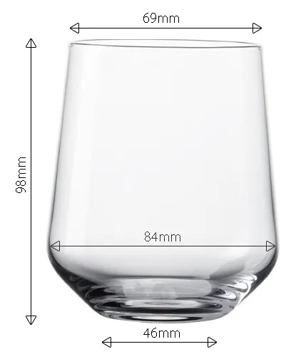 Poháre Tumbler 350 ml set 4 ks - Century Glas Lunasol META Glass - 322170