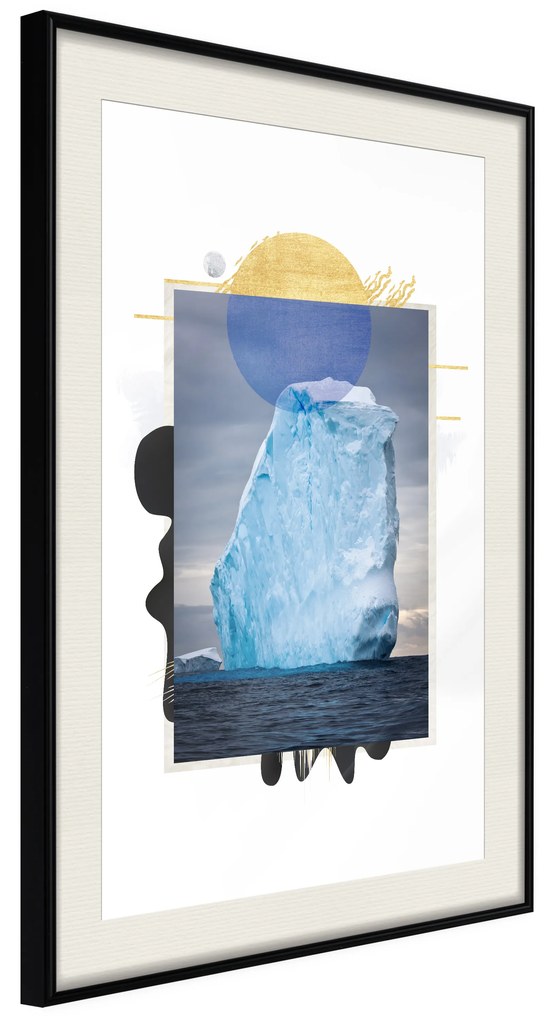 Artgeist Plagát - Iceberg [Poster] Veľkosť: 30x45, Verzia: Čierny rám s passe-partout