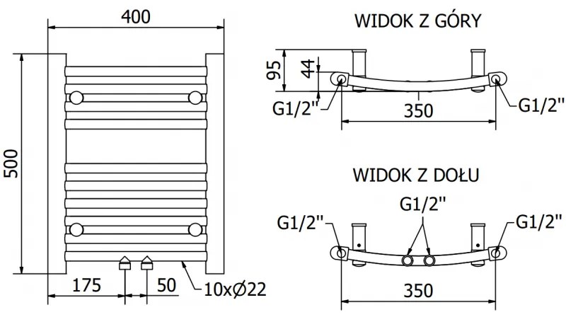 Mexen Ares, elektrické vykurovacie teleso 500 x 400 mm, 300 W, biela, W102-0500-400-6300-20
