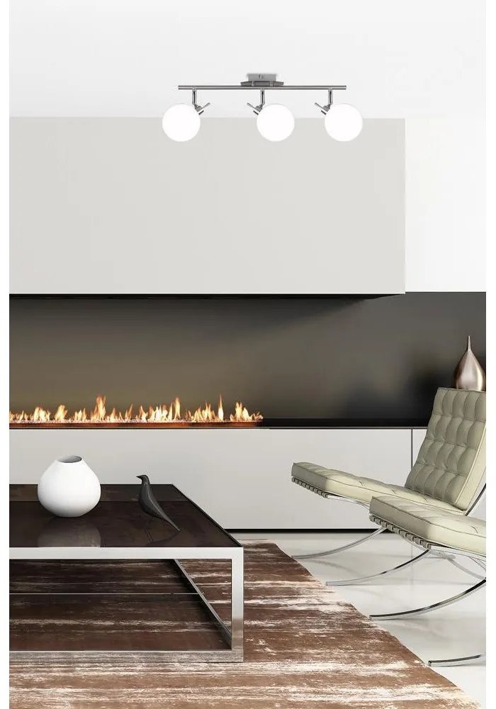 Stropné svietidlo v striebornej farbe so skleneným tienidlom 12x62 cm Ghost - Candellux Lighting