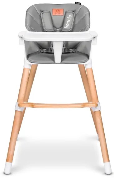 Lionelo - Detská jedálenská stolička 2v1 KOEN Grey Stone