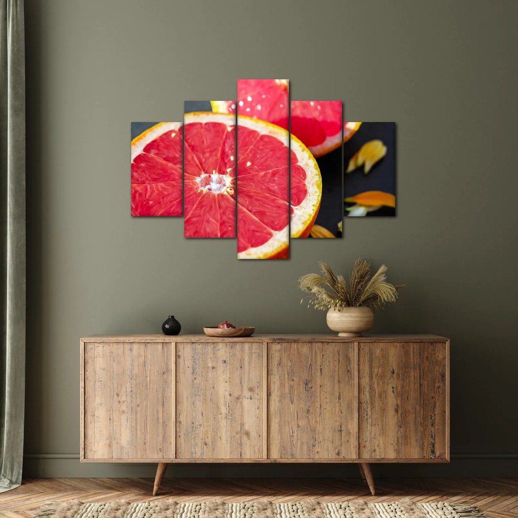 Obraz rozkrojených grapefruitov (150x105 cm)