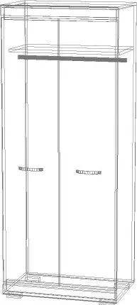 Šatník Rosa 1, korpus trufla/dvere modřín sibiu