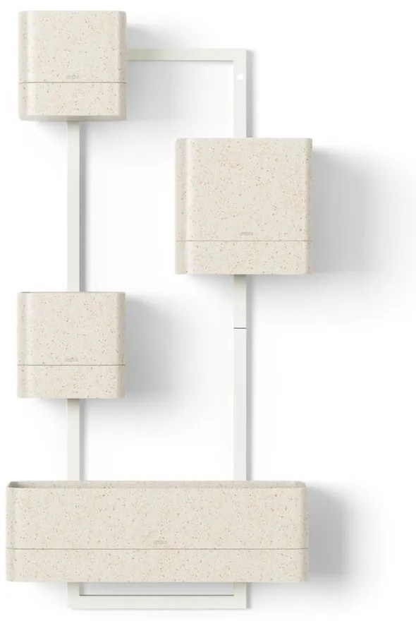 Závesné plastové kvetináče na bylinky v súprave 4 ks Cubiko – Umbra