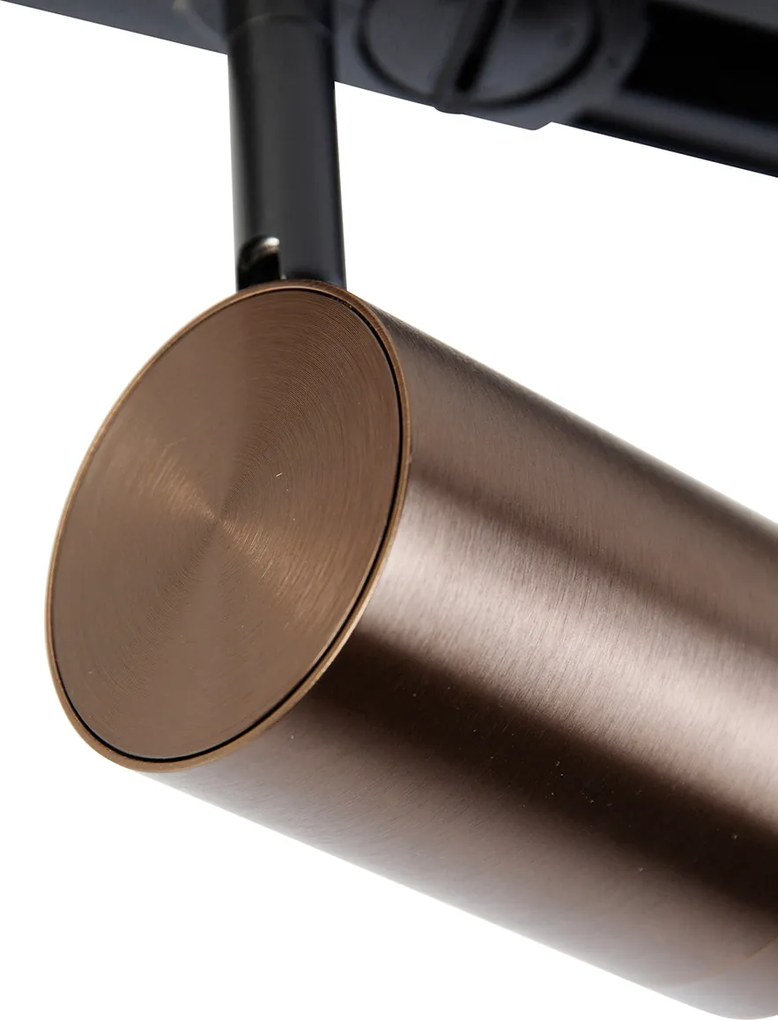 Moderné 1-fázové koľajnicové bodové svetlo tmavo bronzové - Jeana