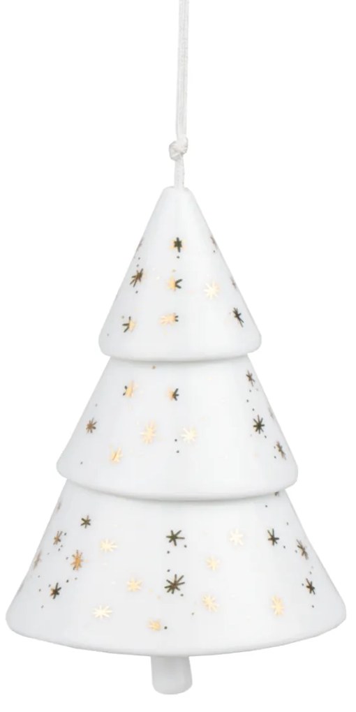 Závesný porcelánový zvonček LITTLE GOLDEN STAR