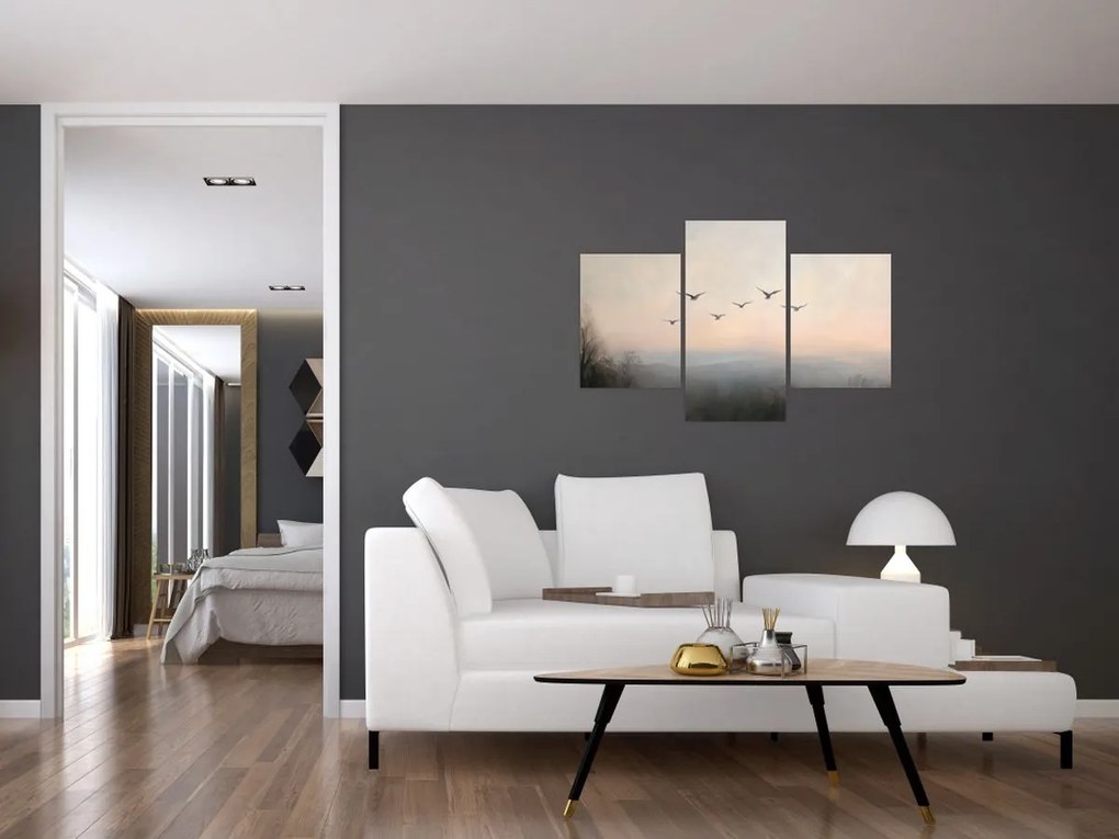 Obraz - Hejno vtákov (90x60 cm)