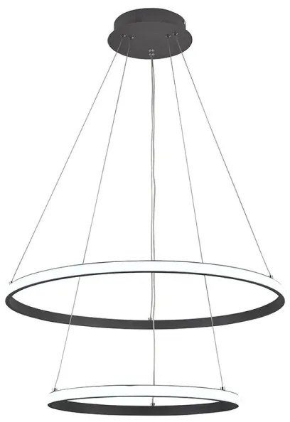 LED Stmievateľný luster na lanku LED/75W/230V 3000-6500K + diaľkové ovládanie