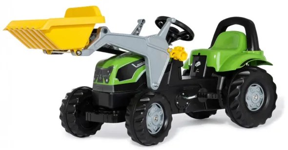 Šlapací traktor s prívesom a lyžicou Rolly Toys 023196 Fahir 5115G TB